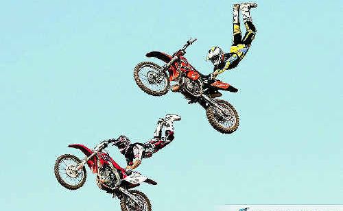 Freestyle motocross stunt riding can be expected at the Rocky show this year. Freestyle motocross stunt riding can be expected at the Rocky show this year.